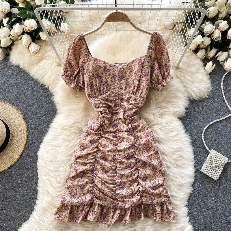 New Summer Women's Short Floral Dress