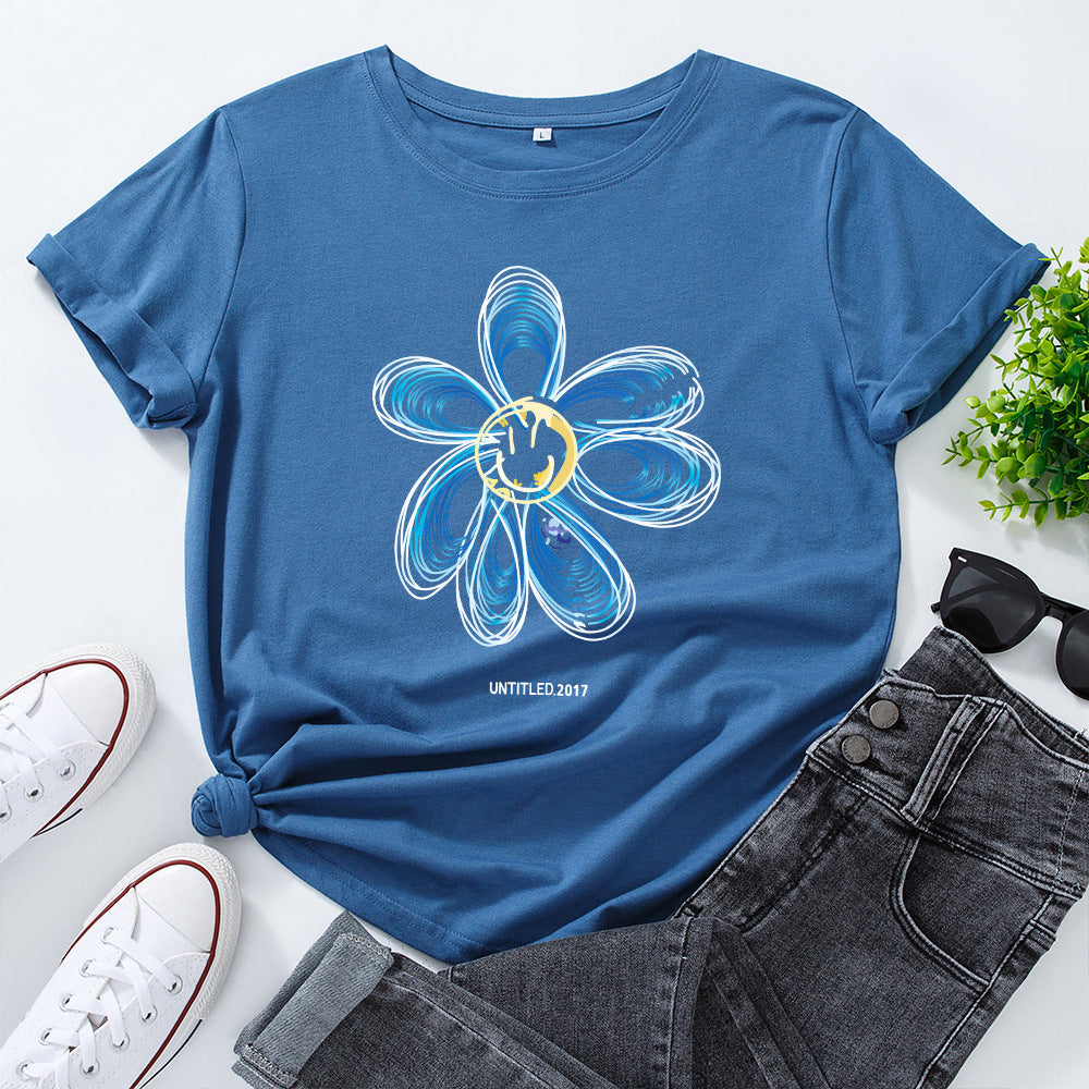 Drawn Flower t-shirt