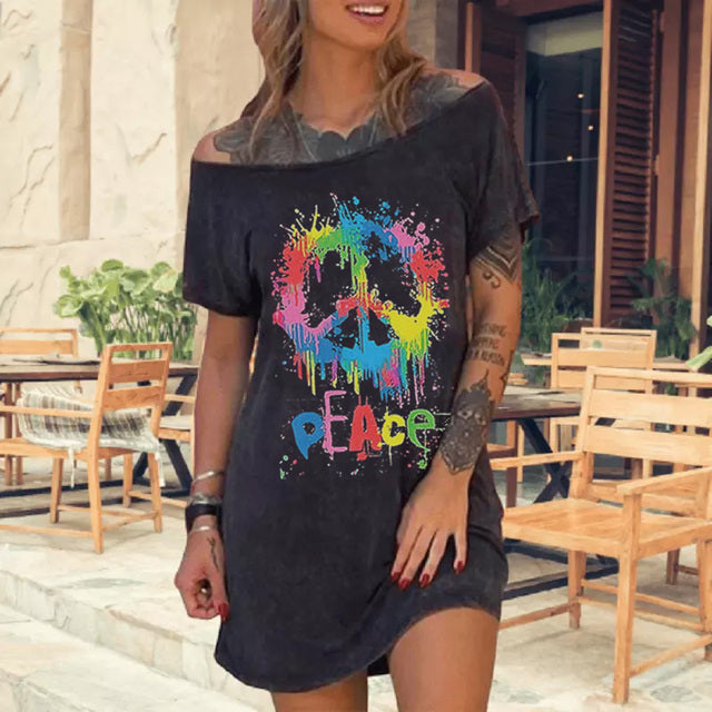 Women's Casual Summer Vintage Print Dress