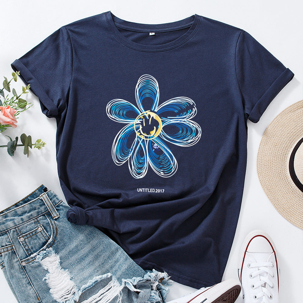 Drawn Flower t-shirt