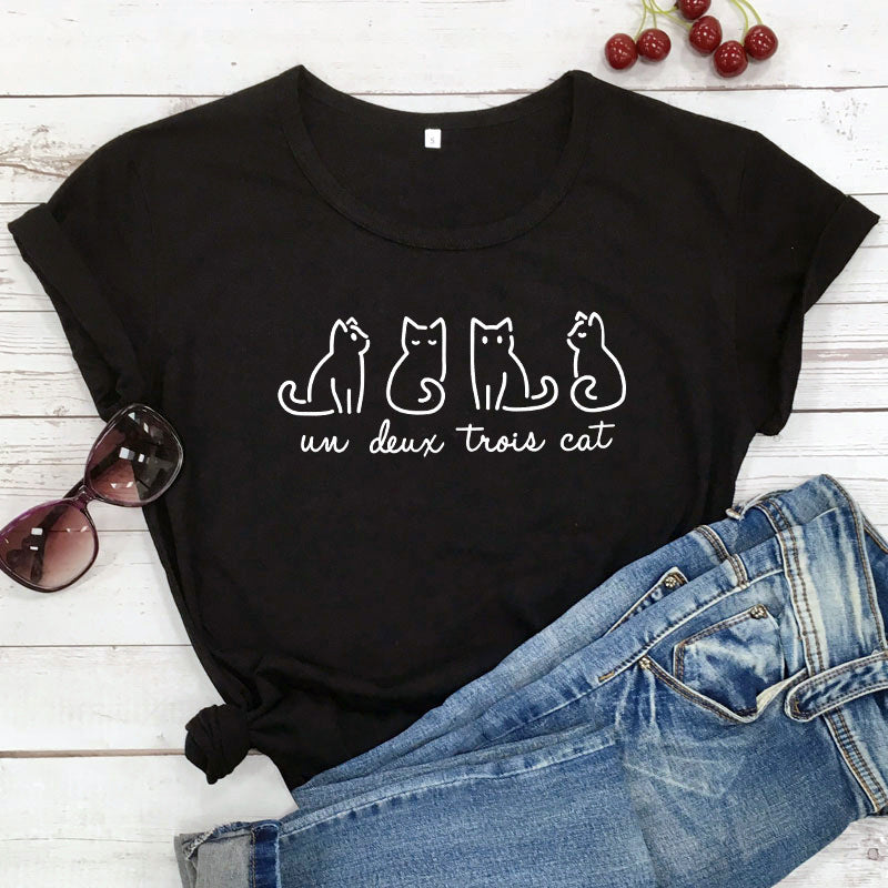Cat's Print T-Shirt