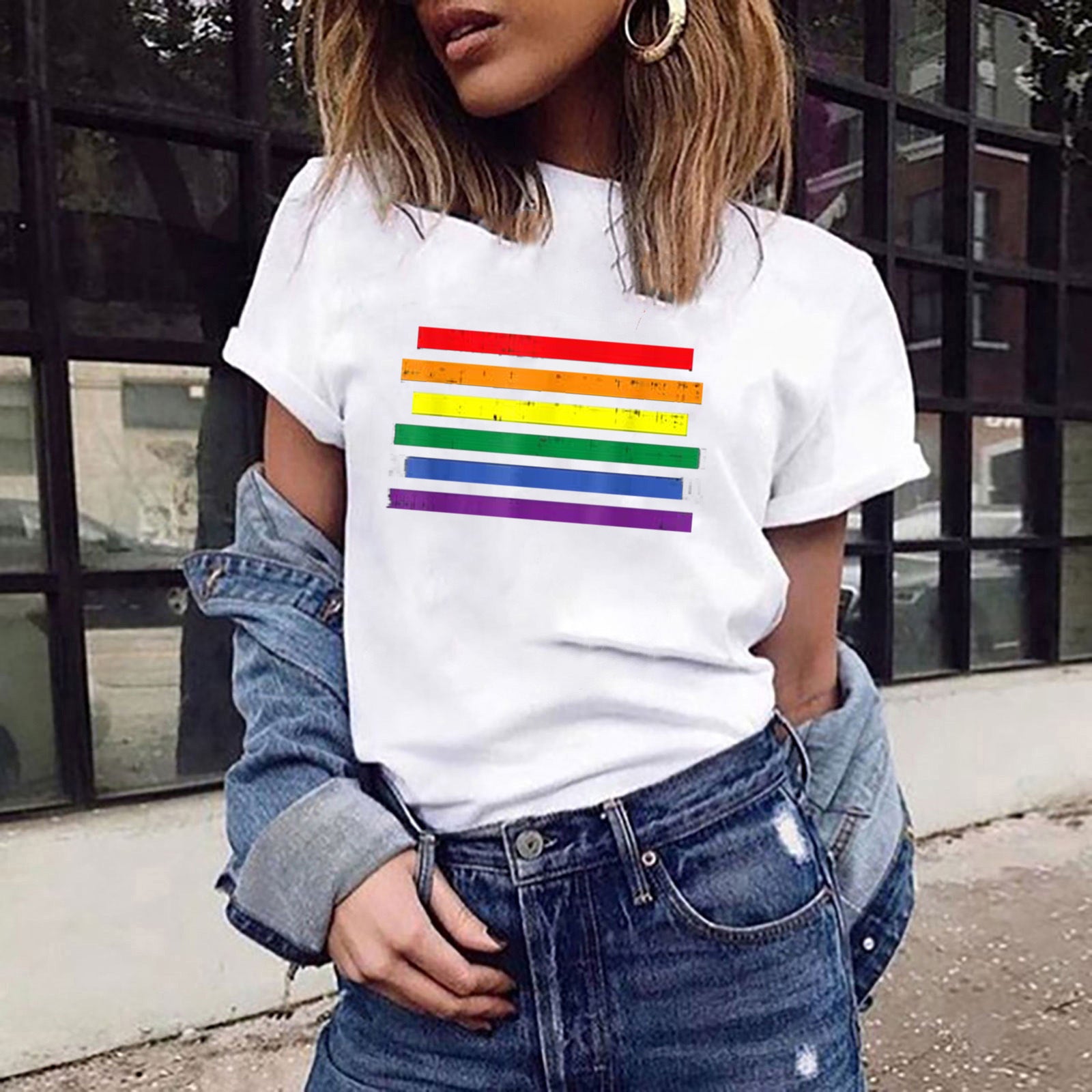 T-Shirt With rainbow Colors