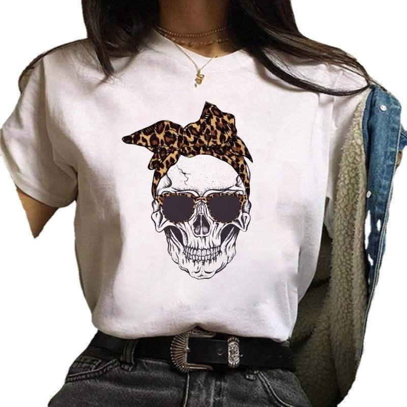 Women's Floral Skull Shirt
