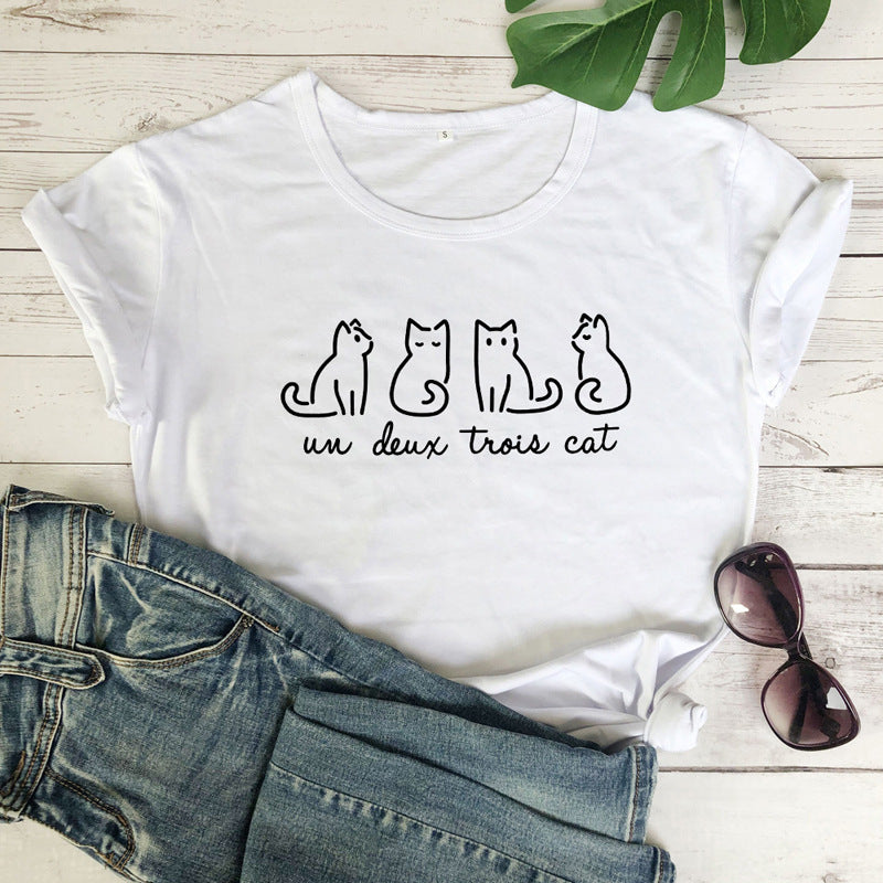 Cat's Print T-Shirt