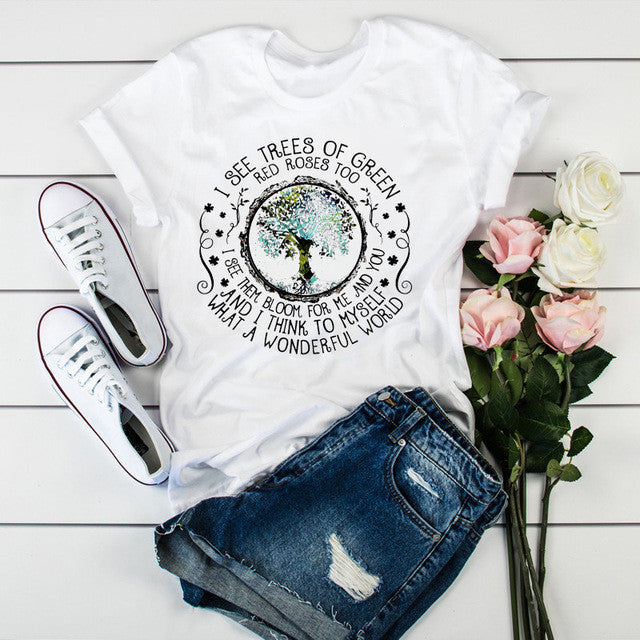 Women's Short-sleeved Loose T-shirt