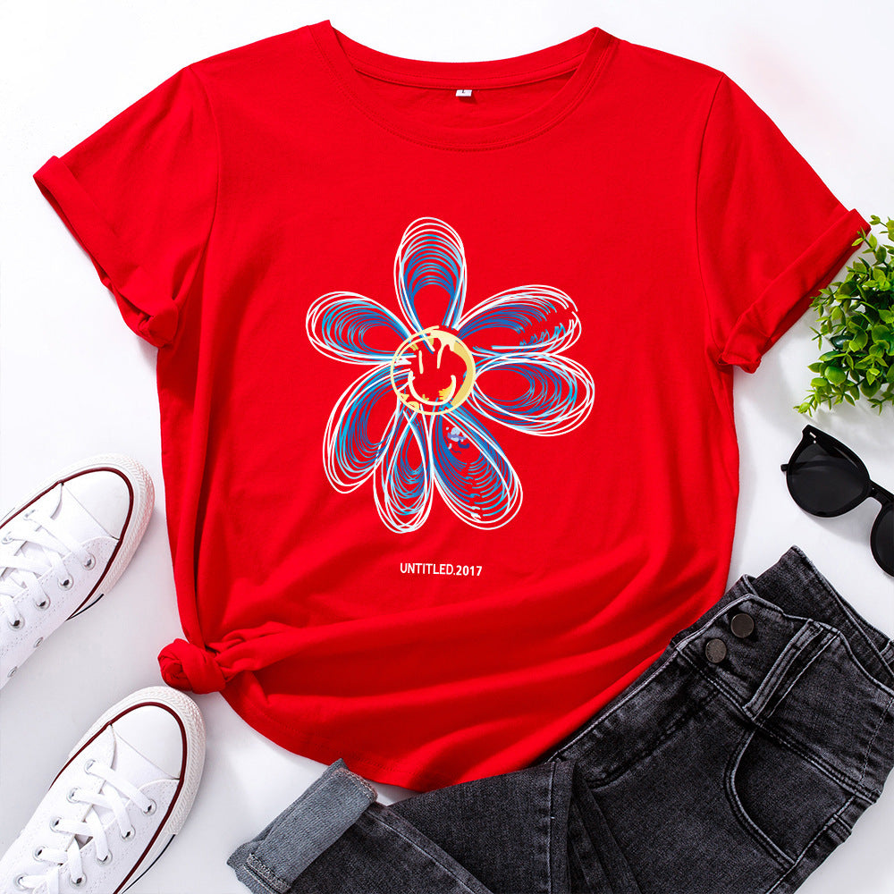 Drawn Flower t-shirt