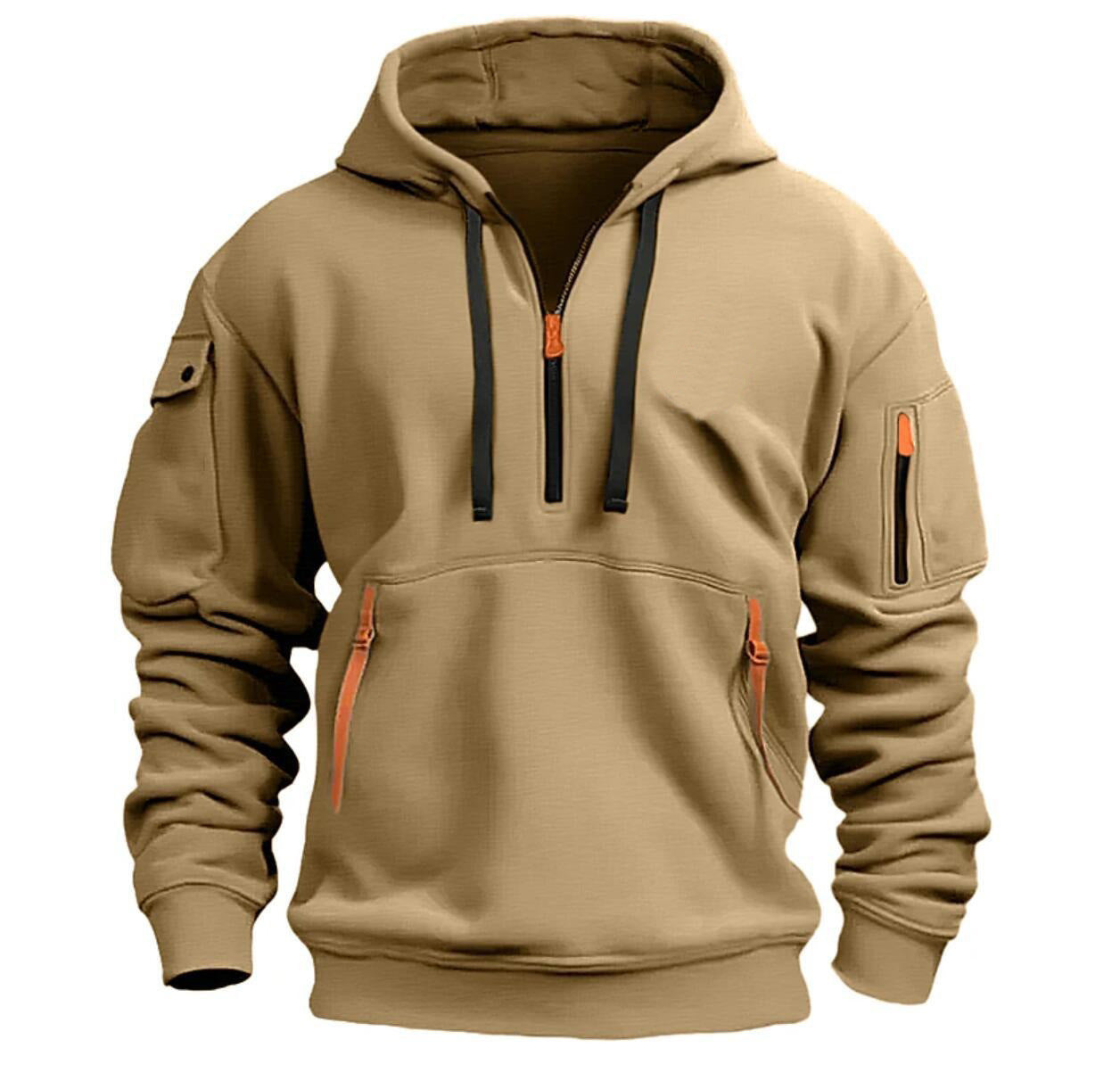 Casual Sports Jacket With Zipper And Pocket