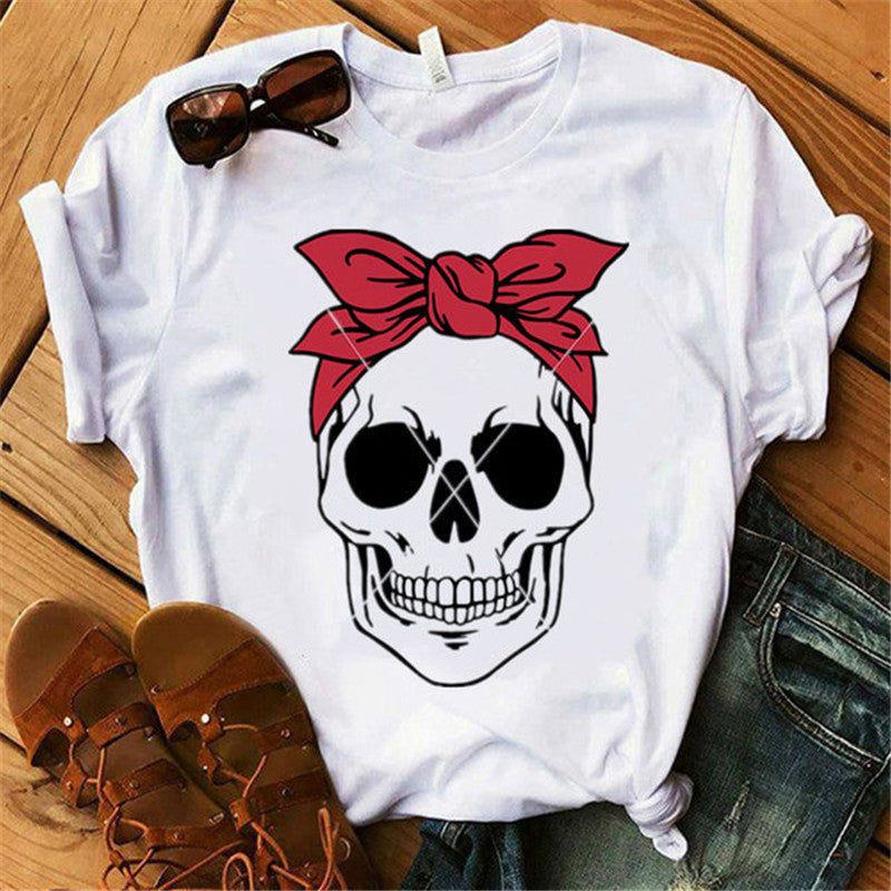 Women's Floral Skull Shirt
