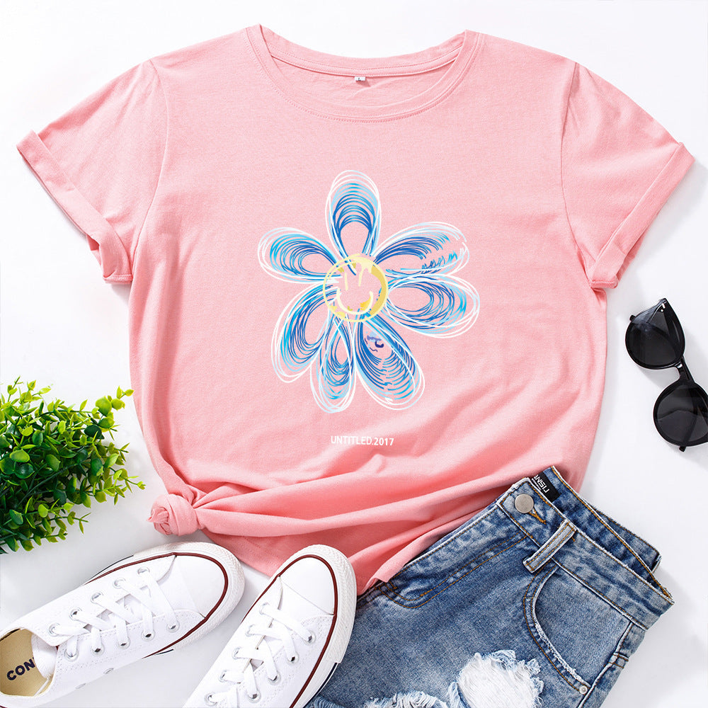 Drawn Flower t-shirt