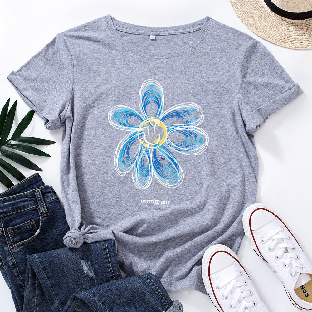 Drawn Flower t-shirt
