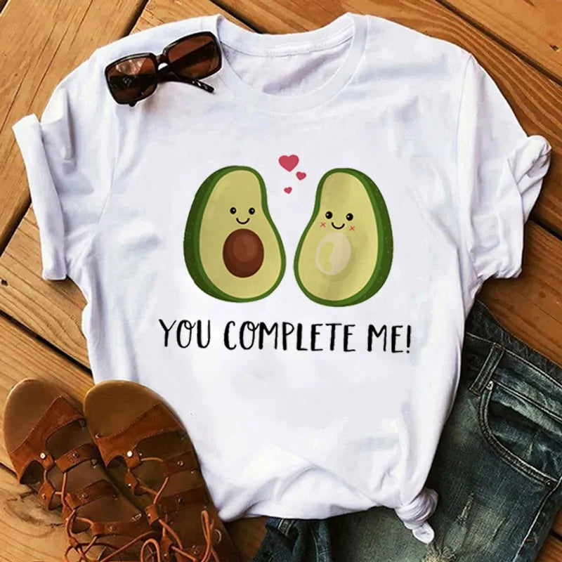 Animated Avocado Short Sleeve T-Shirt