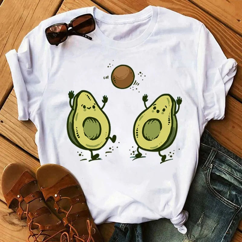 Animated Avocado Short Sleeve T-Shirt