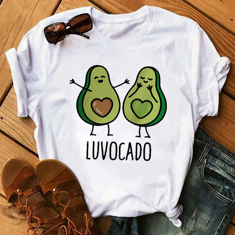 Animated Avocado Short Sleeve T-Shirt