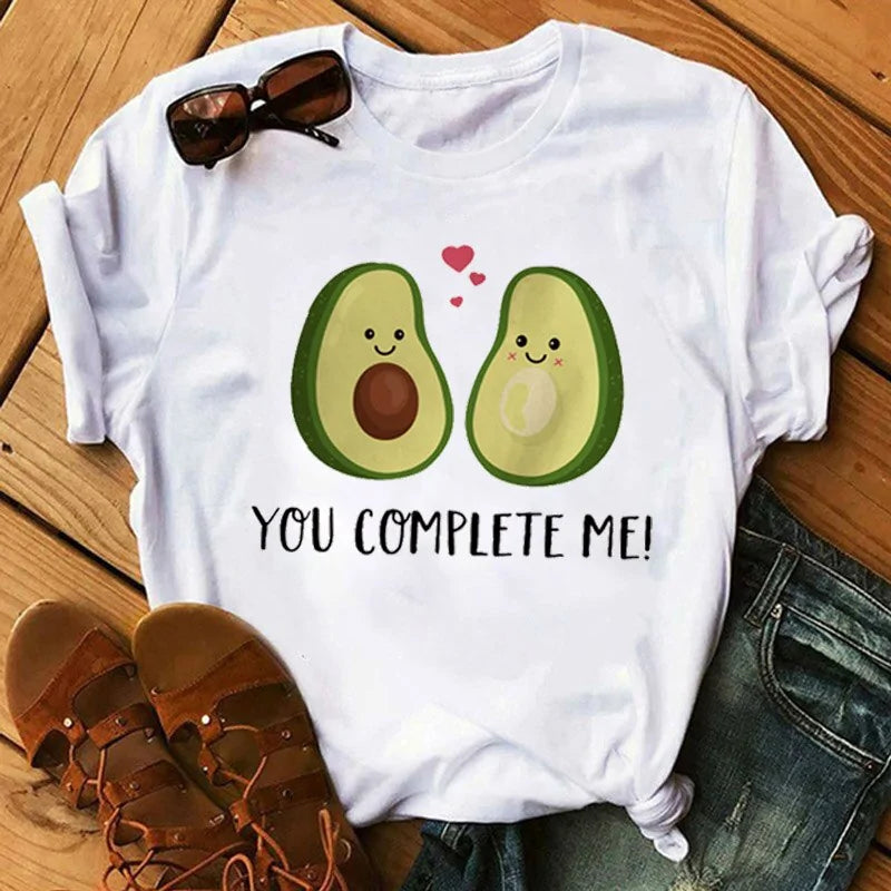 Animated Avocado Short Sleeve T-Shirt