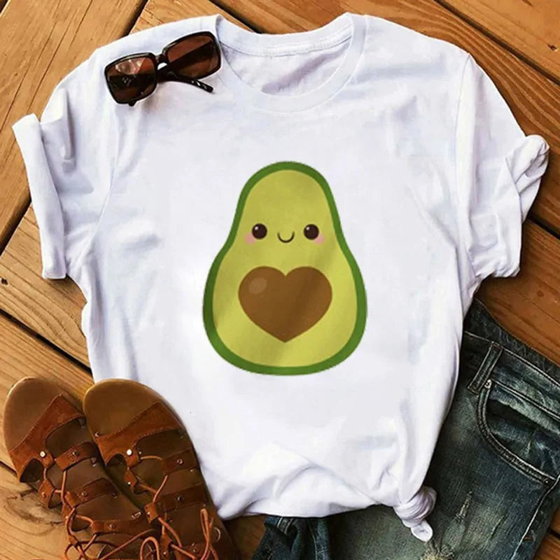 Animated Avocado Short Sleeve T-Shirt
