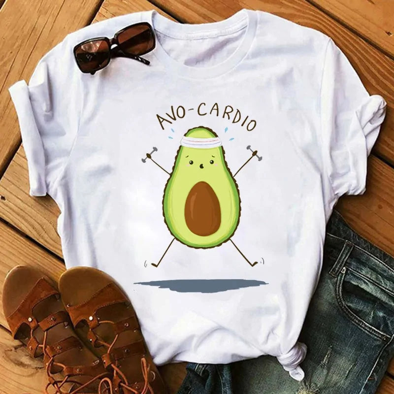 Animated Avocado Short Sleeve T-Shirt