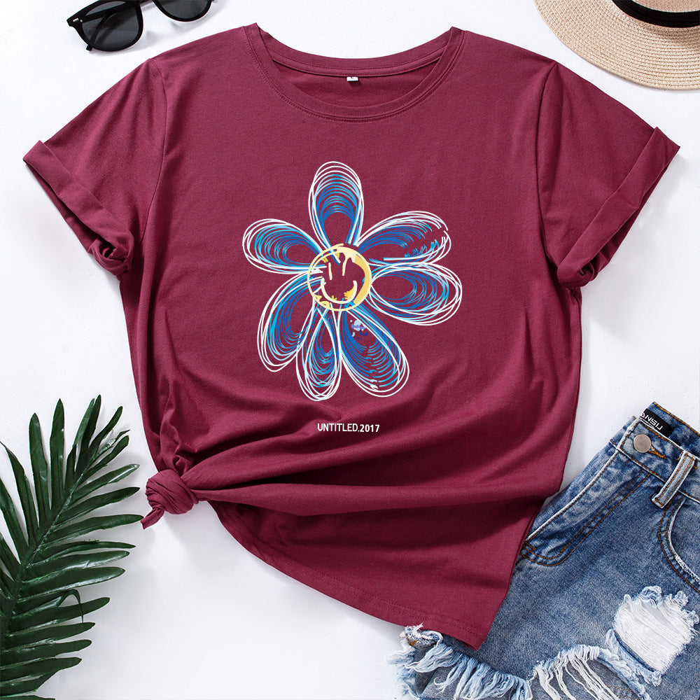 Drawn Flower t-shirt
