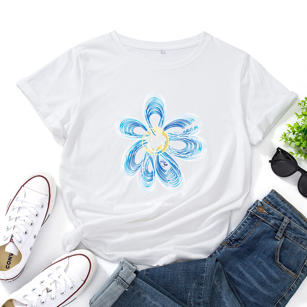 Drawn Flower t-shirt