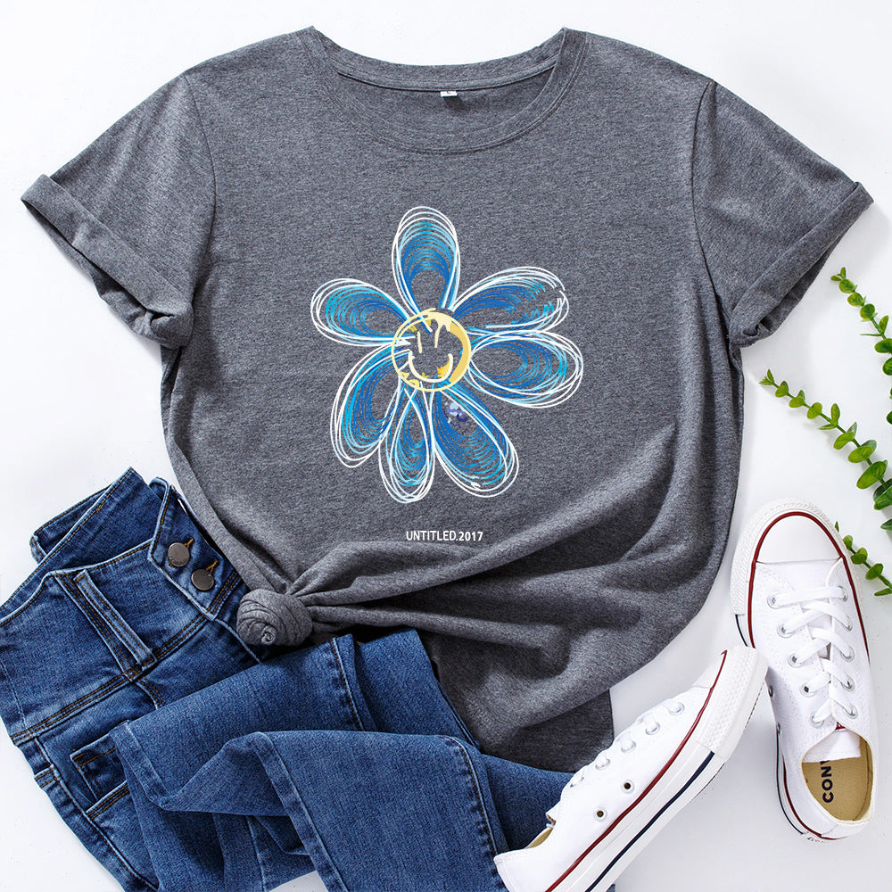 Drawn Flower t-shirt