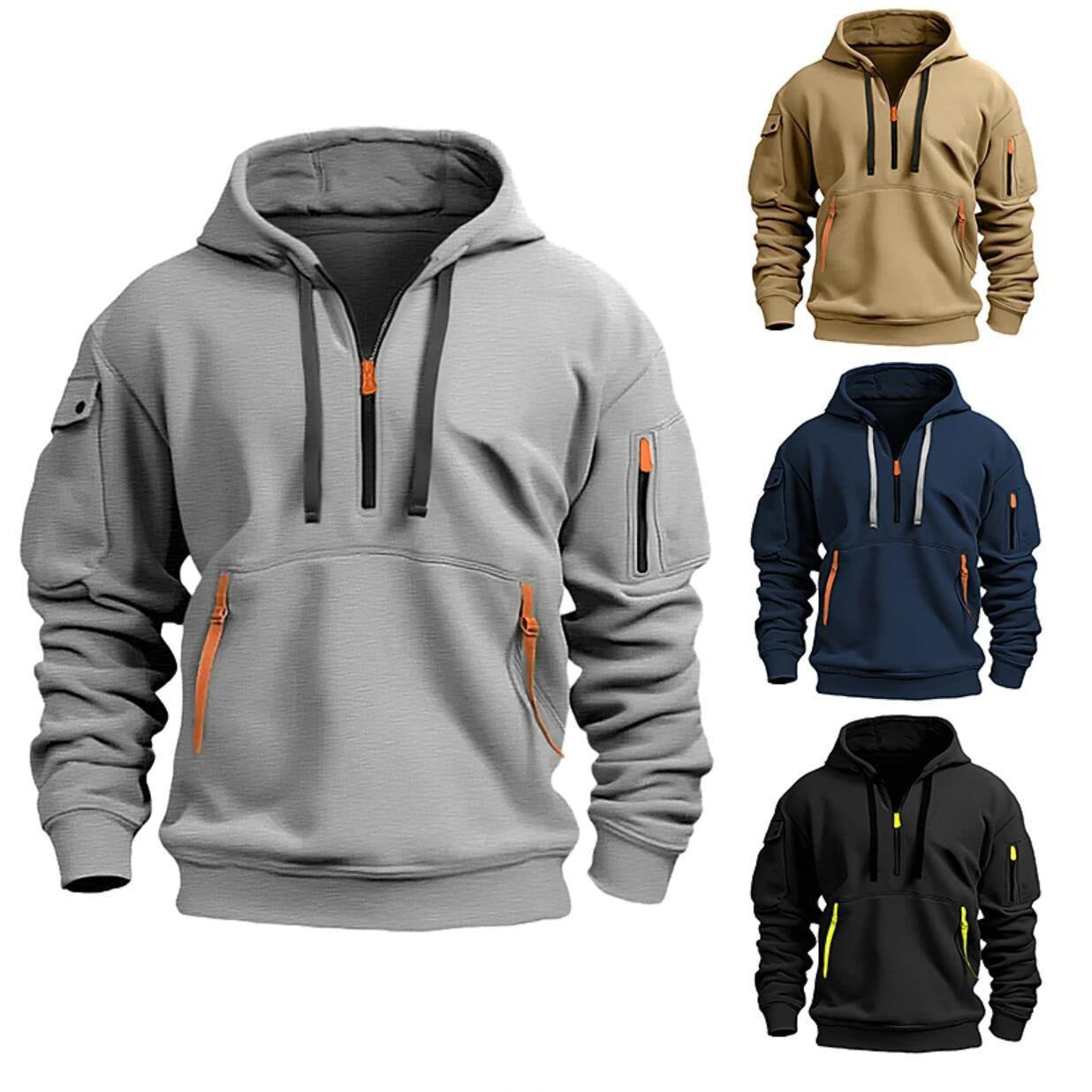Casual Sports Jacket With Zipper And Pocket