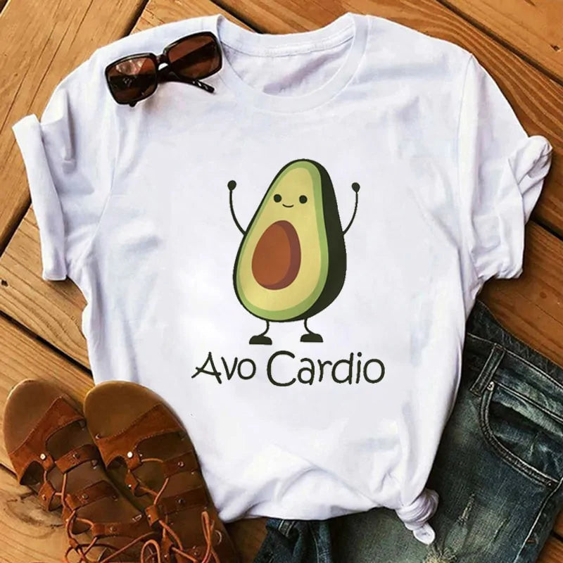 Animated Avocado Short Sleeve T-Shirt