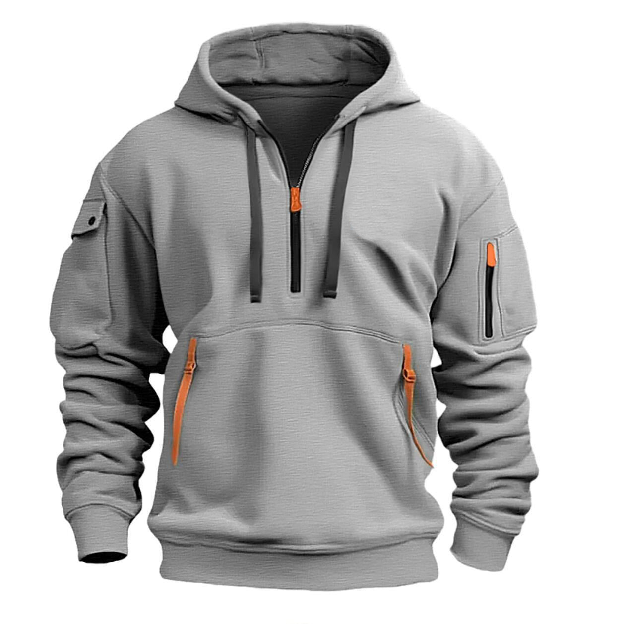 Casual Sports Jacket With Zipper And Pocket