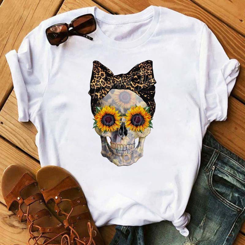 Women's Floral Skull Shirt