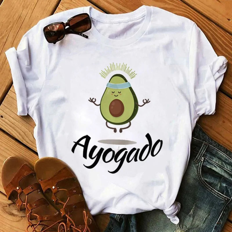 Animated Avocado Short Sleeve T-Shirt