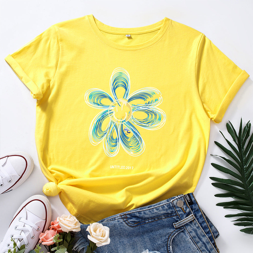 Drawn Flower t-shirt