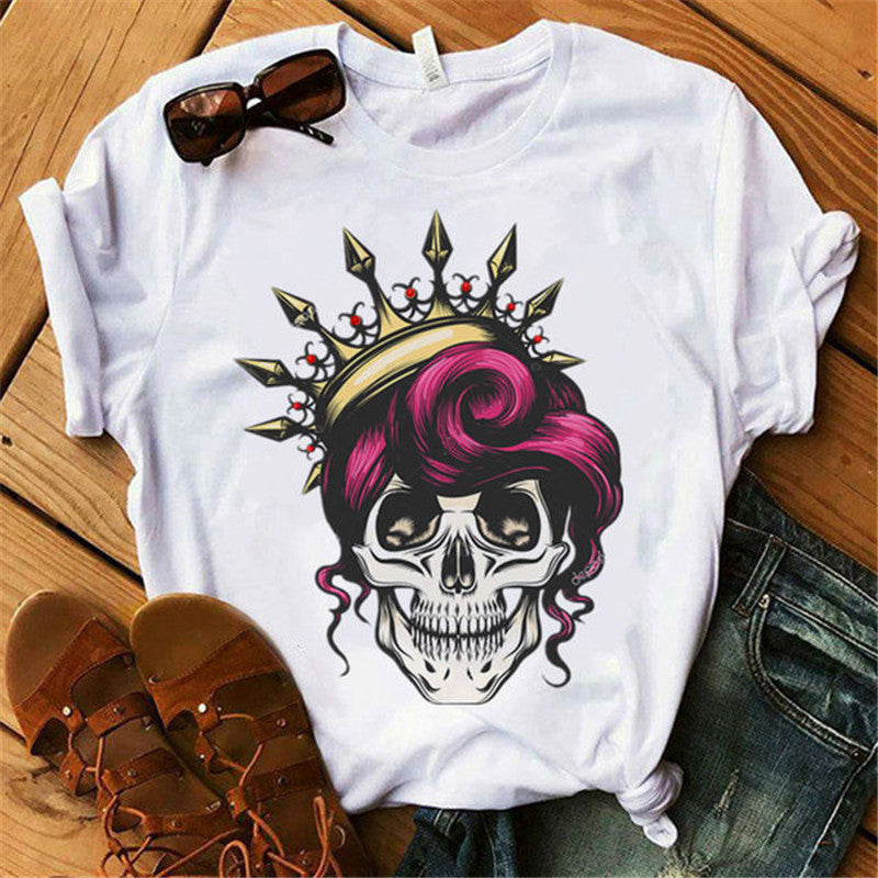 Women's Floral Skull Shirt