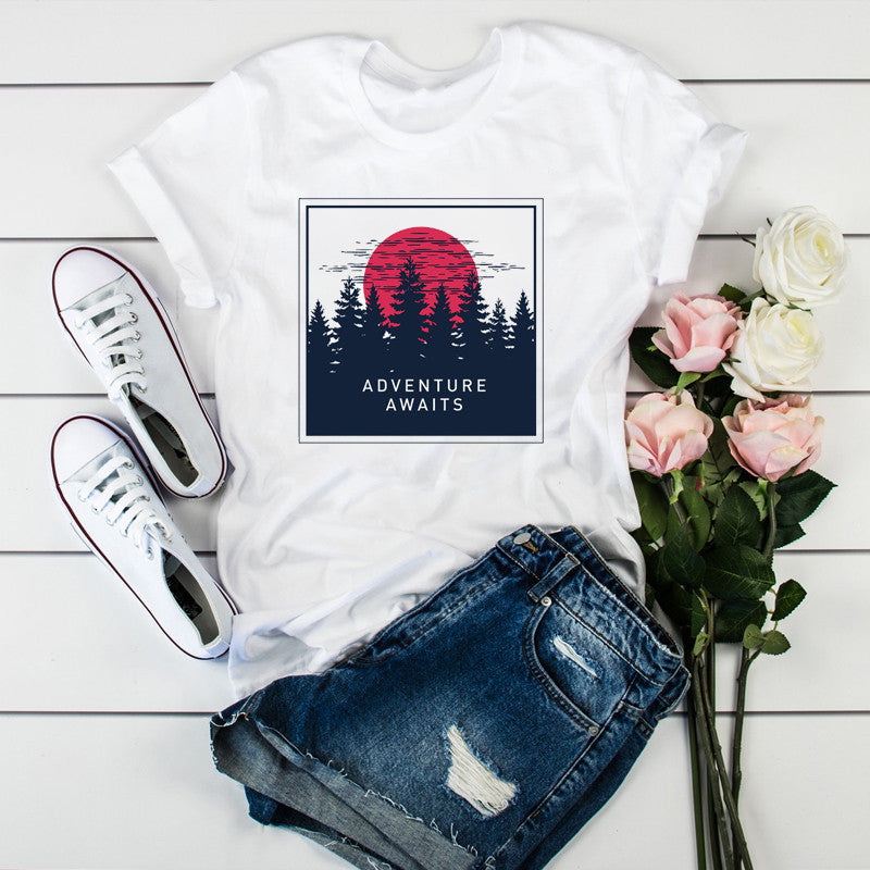 Women's Short-sleeved Loose T-shirt