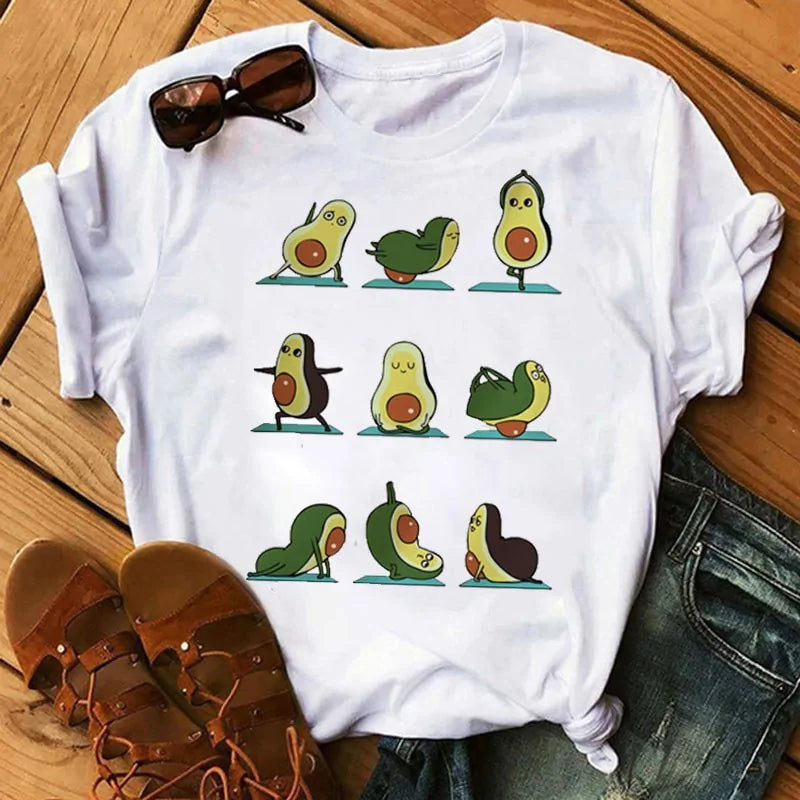Animated Avocado Short Sleeve T-Shirt