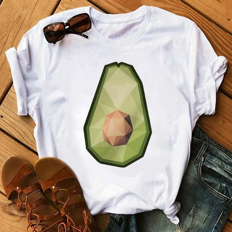Animated Avocado Short Sleeve T-Shirt