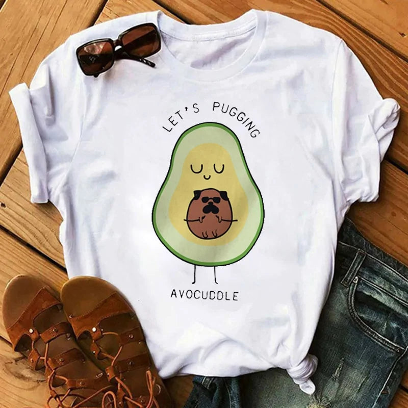 Animated Avocado Short Sleeve T-Shirt