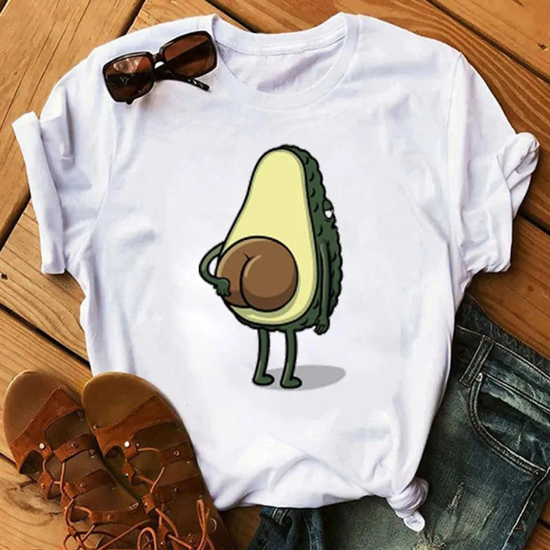 Animated Avocado Short Sleeve T-Shirt